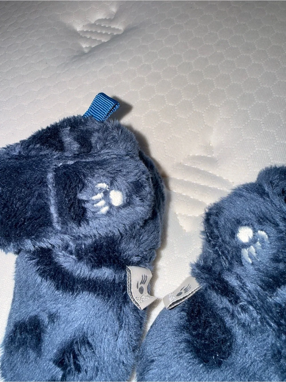 BearPaw Navy Blue Plush Baby Booties 6/9M